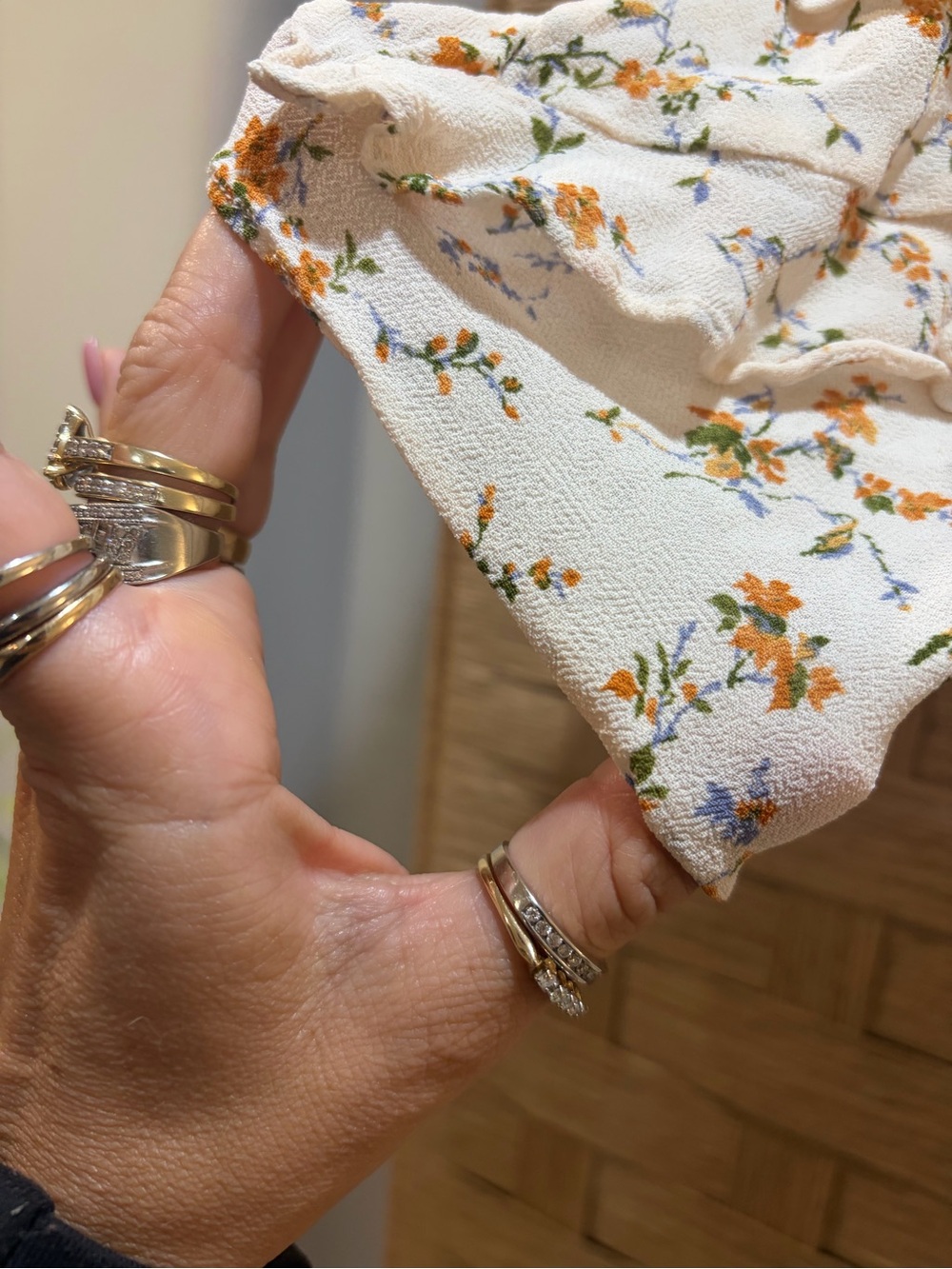 Reformation Floral Ruffle Mini Dress Cottagecore Boho Romantic Vintage Style 2 - Picture 5 of 6